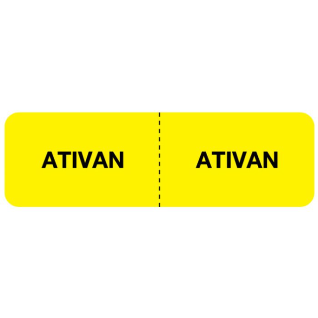 LABEL IV LINE ID ATIVAN 3 X 7/8