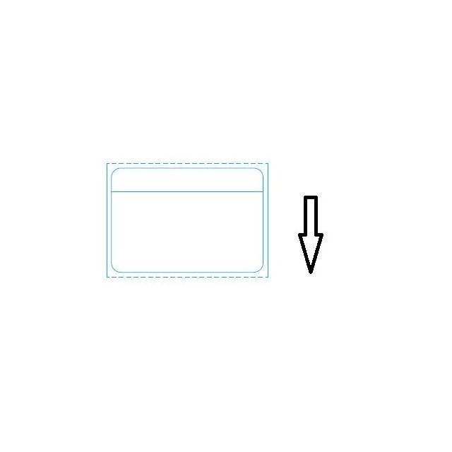 BLANK DIRECT THERMAL LABEL WITH SLITS - 2 X 1375 - 1000 LABELS/ROLL - DTNDDRU-S