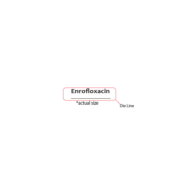 WARNING LABEL - 1-9/16” X 3/8” - ENROFLOXACIN