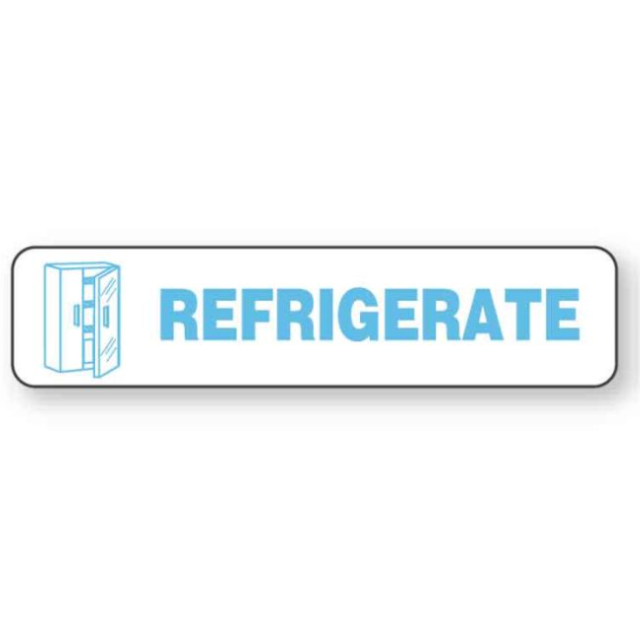 FP909 LABEL 1-5/8 x 3/8 REFRIGERATE