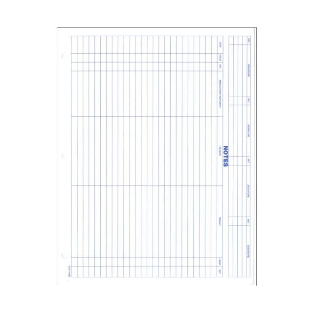 BLUE 1 COLOR MEDSHEET WITH BLANK FRONT - 2000/CASE - G-0/1-MS2