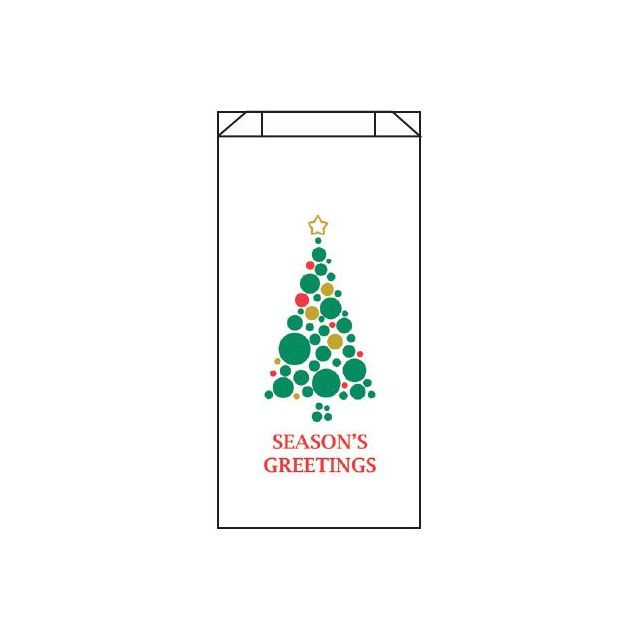 5X2X10 SEASON'S GREETINGS TREE BAG