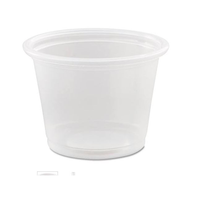 PLASTIC 1OZ PORTION/MEDICINE CUP - 125/PACK - IN-CUP-1OZ