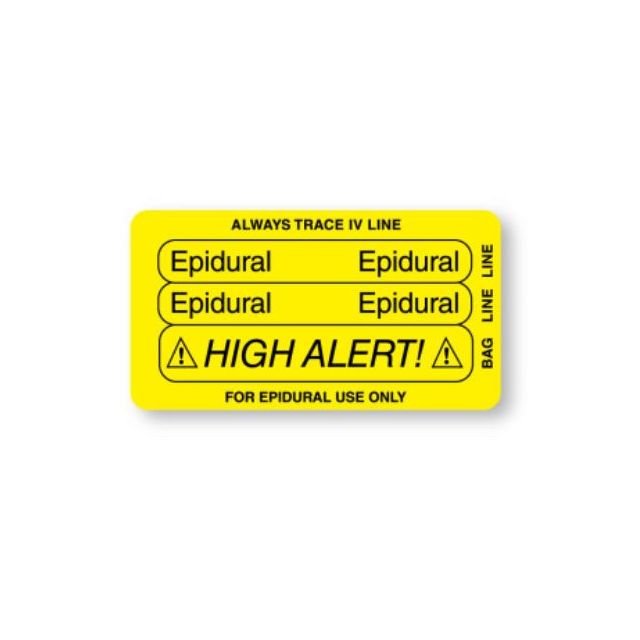 LABEL  EPIDURAL HIGH ALERT 3-1/4 X 1-3/4