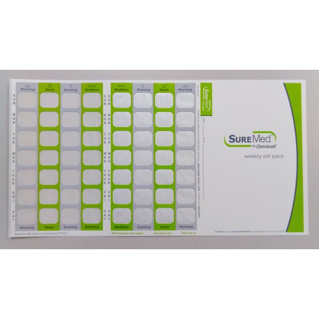 301-25-PACK 7 DAY 28 CAVITY COLD SEAL W/LARGE BLISTER - J301-25