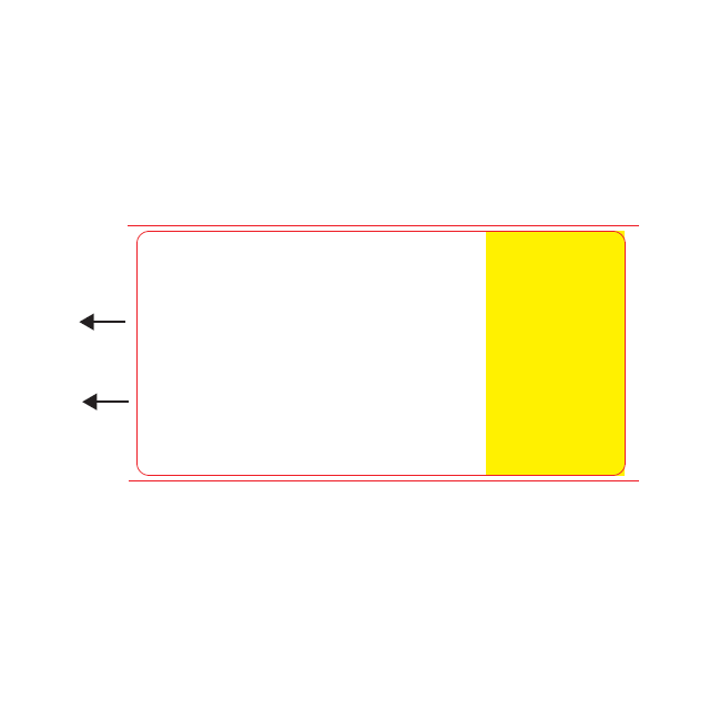 BLANK SCRIPT PRO DIRECT THERMAL LABEL - 1250 LABELS/ROLL, 10 ROLLS/CASE - JNDDTB