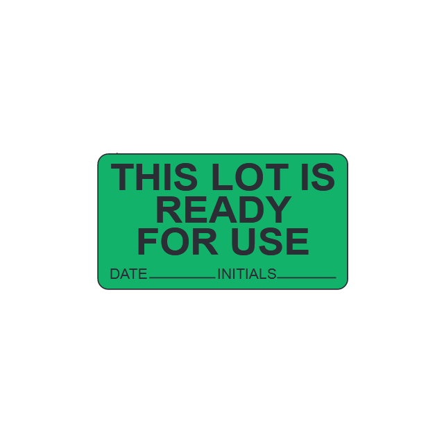 LABEL - 3 X 1-5/8 - THIS LOT IS READY FOR USE - LCA306-J