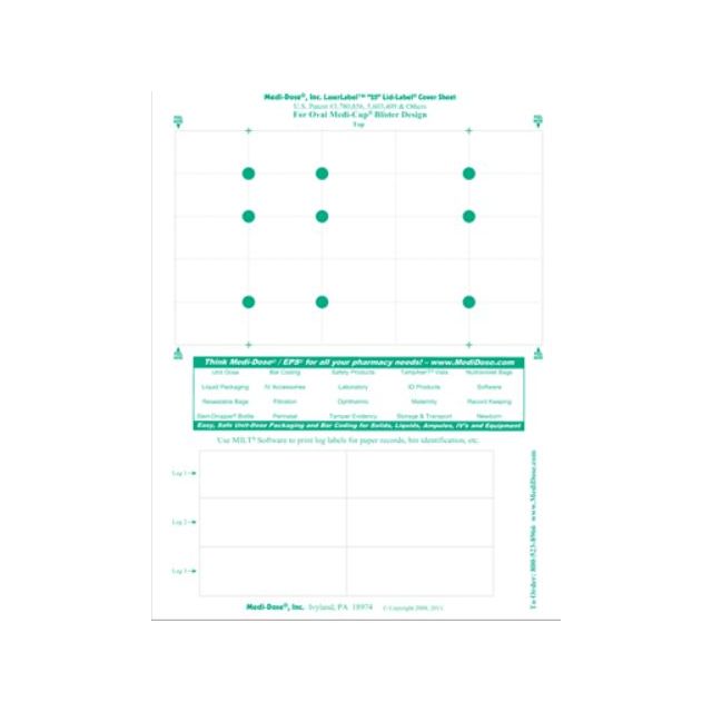 LASER LABEL LID-LABEL COVERS - MD202GREEN