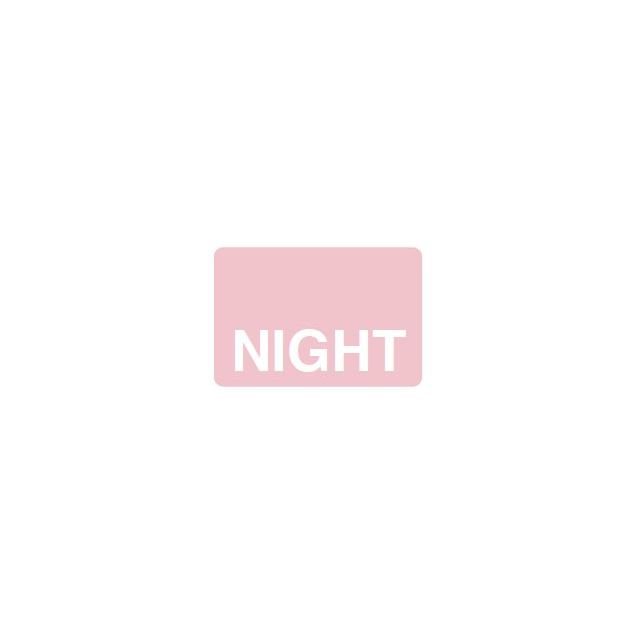 NIGHT REVERSE PRINT WHITE ON PINK - 125 X 1 - 1000/BOX - MT1.25NIGHT-PK1C