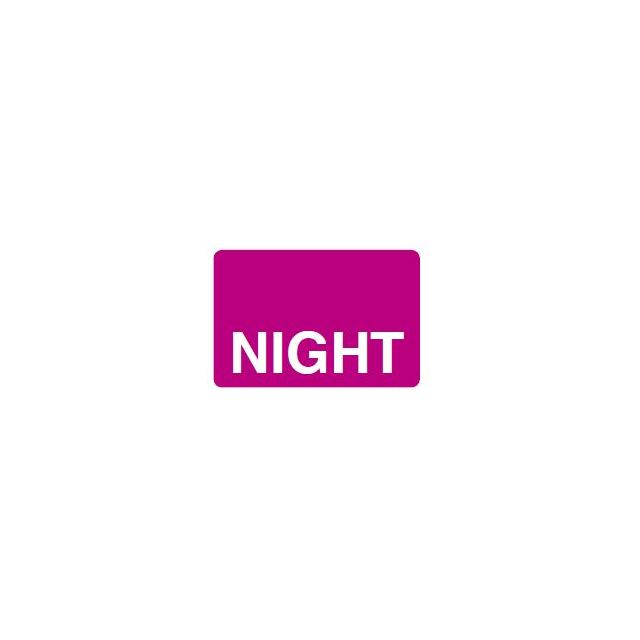 NIGHT REVERSE PRINT WHITE ON PURPLE - 125 X 1 - 1000/BOX - MT1.25NIGHT-PUR1C