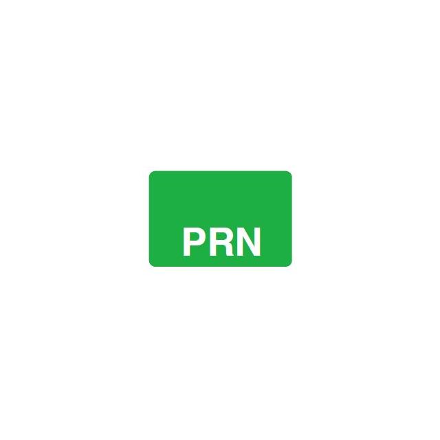 PRN REVERSE PRINT WHITE ON GREEN - 125 X 1 - 1000/BOX - MT1.25PRN-GRN1C