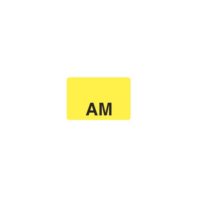 AM BLACK PRINT ON YELLOW - 15 X 1 - 1000/BOX - MTAM-YEL2C