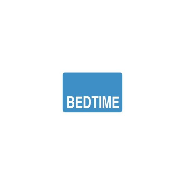 BEDTIME REVERSE PRINT WHITE ON BLUE - 15 X 1 - 1000/BOX - MTBED-BLUE1C