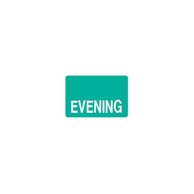 EVENING REVERSE PRINT WHITE ON GREEN - 15 X 1 - 1000/BOX - MTEVE-GREEN1C