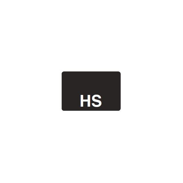 HS REVERSE PRINT WHITE ON BLACK - 125 X 1 - 1000/BOX - MT1.25HS-BLK1C