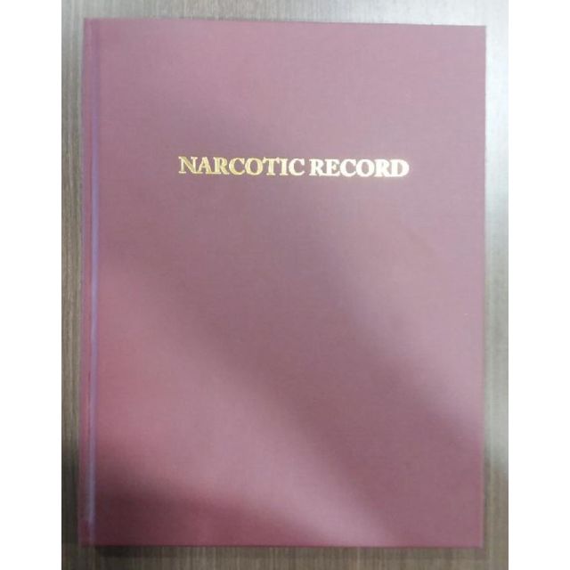 NARCOTIC RECORD BOOK-LTC MAROON VERSION 2 - NARC-BK-VER.2