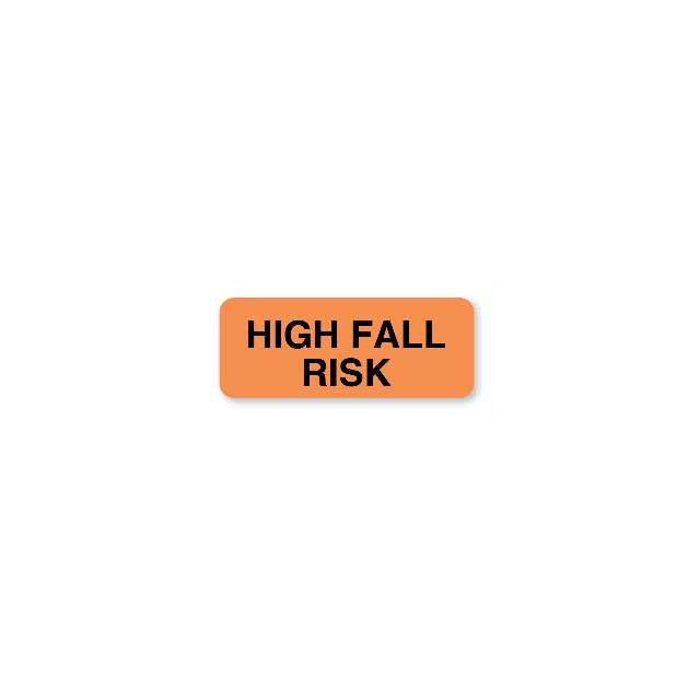 NH102 LABEL HIGH FALL RISK FL ORANGE 1 1/4 X 5/16