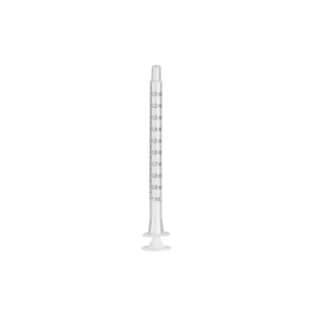 CLEAR ORAL DISPENSER WHITE PLUNGER 1 ML - 100/PACK - ORAL41-1ML