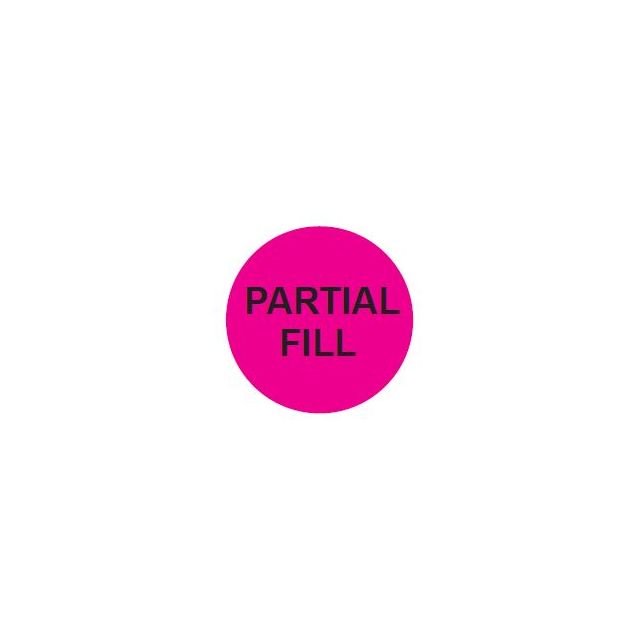 WARNING LABEL - 1 CIRCLE - PARTIAL FILL - P-PARTIAL