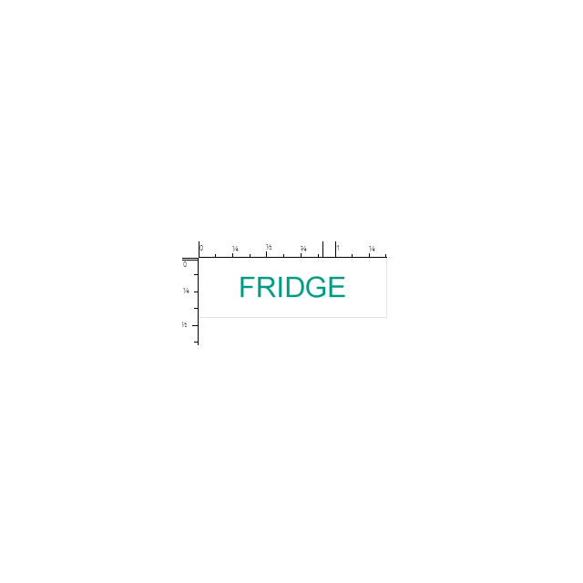SELF-INKING STAMP, 9/16 x 1-1/2, FRIDGE - P4911FRIDGE GREEN