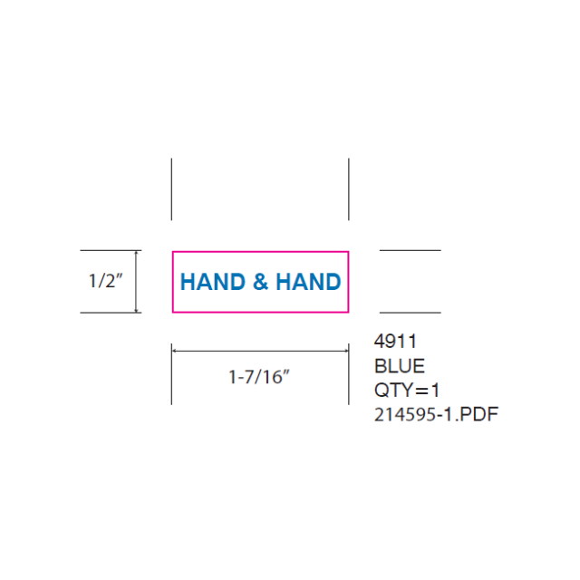 SELF-INKING STAMP, 9/16 x 1-1/2, HAND