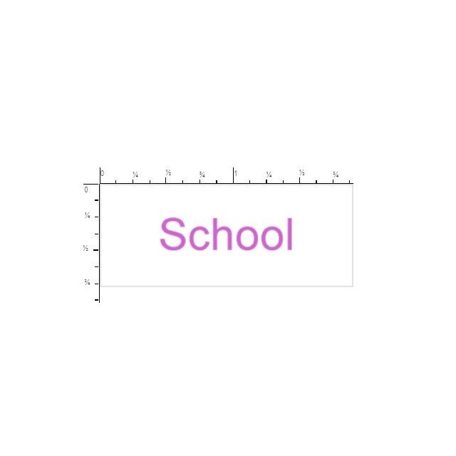 SELF-INKING STAMP, 3/4 x 1-7/8, SCHOOL - P4912-SCHOOL