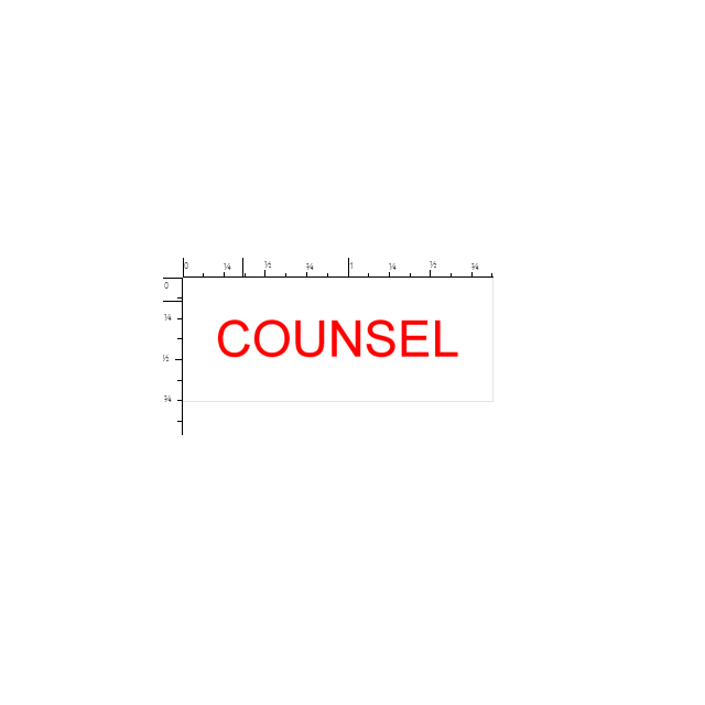 SELF-INKING STAMP, 3/4 x 1-7/8, COUNSEL - P4912COUNSEL