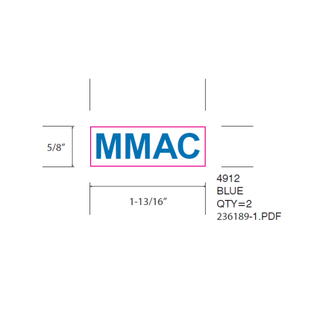 SELF-INKING STAMP, 3/4 x 1-7/8, MMAC