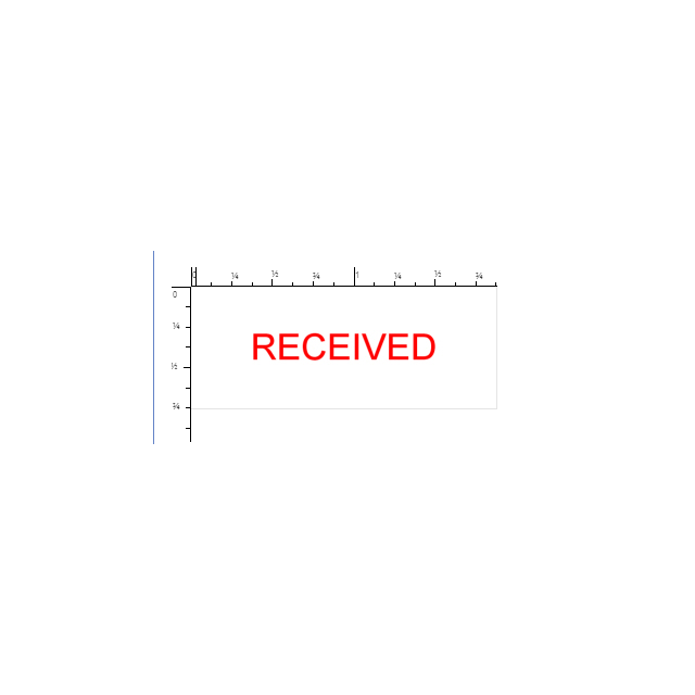 SELF INKING STAMP, 1 x 2-3/4, RECEIVED - P4912RECEIVED