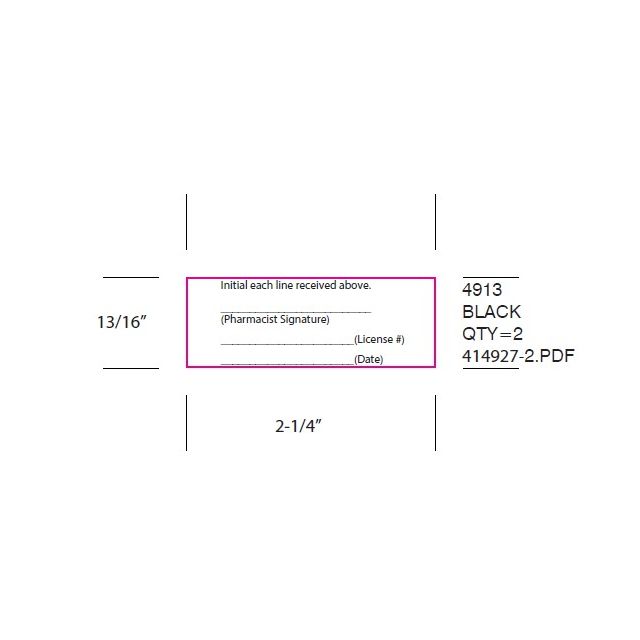 SELF-INKING STAMP, 7/8 x 2-3/8, INITIAL