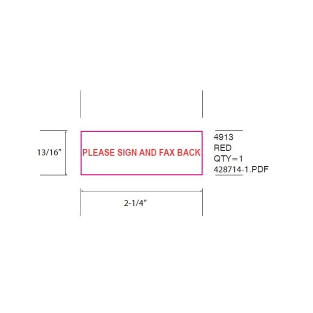 SELF-INKING STAMP, 7/8 x 2-3/8, PLEASE SIGN AND FAX BACK