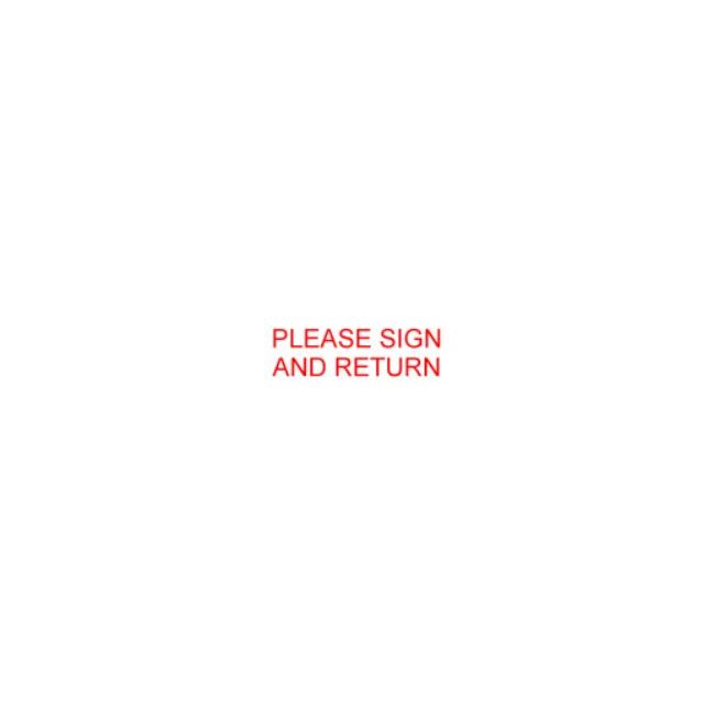 STAMP - SELF-INKING - 7/8 X 2-3/8 - PLEASE SIGN AND RETURN