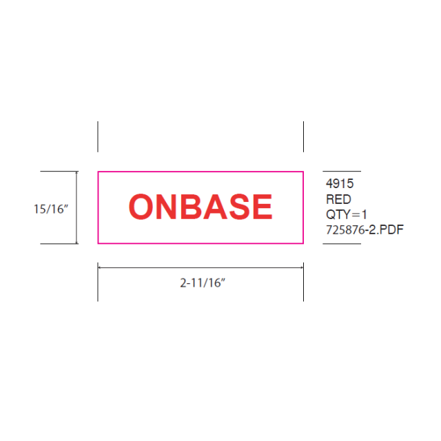 SELF-INKING STAMP, 1 x 2-3/4, ONBASE - P4915ONBASE