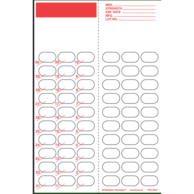 300-67 30 CT PILL CARDS (SLIM)