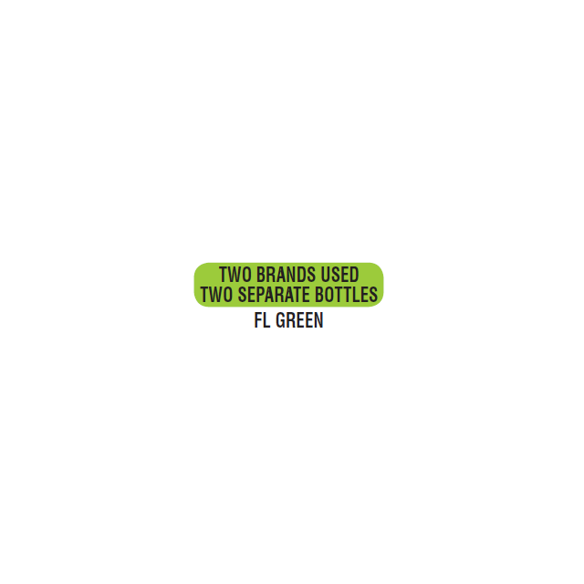 AUXILIARY LABEL - 1-9/16 X 3/8 - TWO BRANDS USED