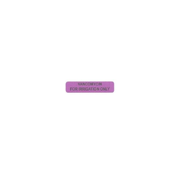 WARNING LABEL - 1-9/16” X 3/8” - VANCOMYCIN