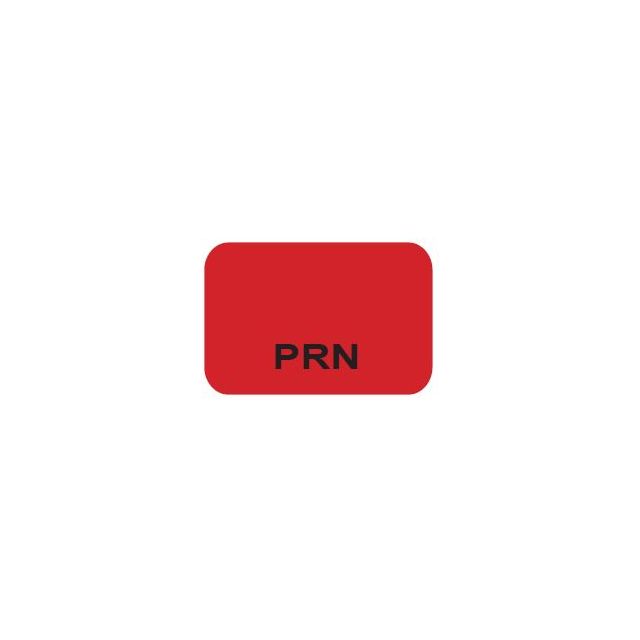 SHEETED LABELS PRN BLACK PRINT ON RED - 15 X 1 - 1600/PACK - PRN-RED2C