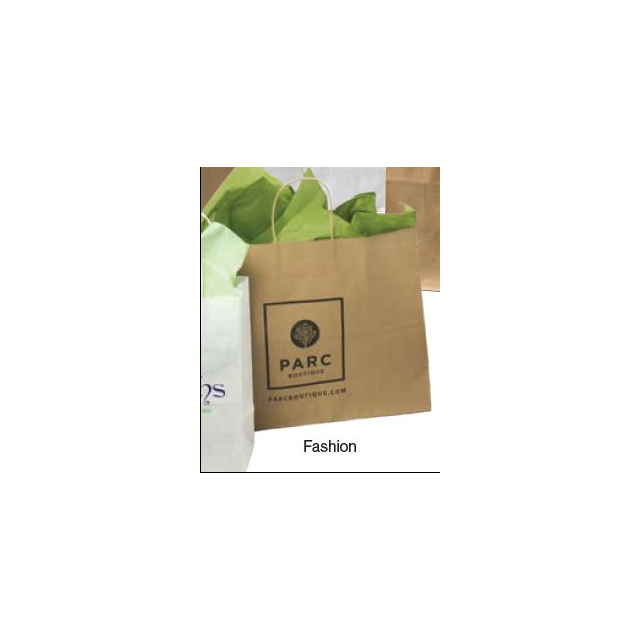 16X6X12 FASHION NATURAL KRAFT HANDLED SHOPPING BAG - SH-FANK