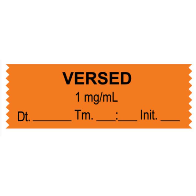 VERSED 1 mg/mL, DATE TIME INITIAL ANESTHESIA TAPE