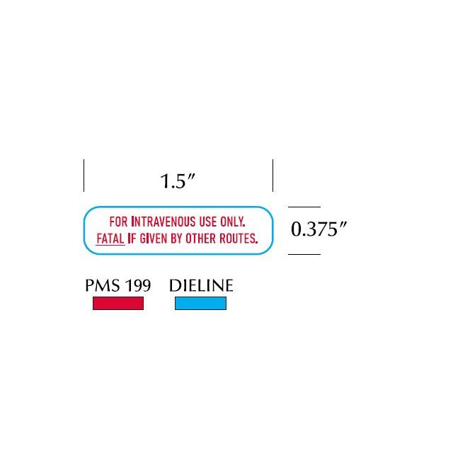 3/8 X 1 1/2 LABEL - FOR INTRAVENOUS USE ONLY
