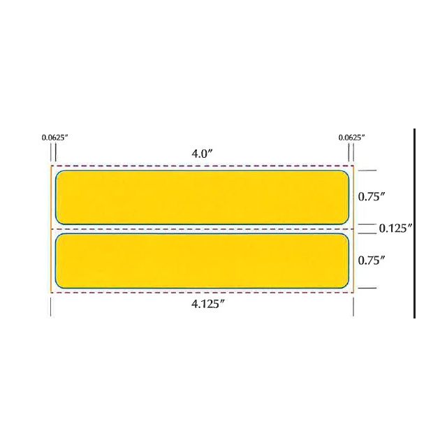 DIRECT THERMAL YELLOW LABEL 4 X 75