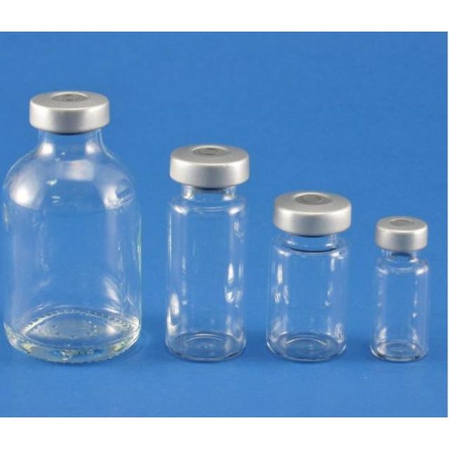 STERILE GLASS SUREM BOTTLES - CLEAR/SILVER - 5 ML - 25/PACK - 71315-CLSV-5