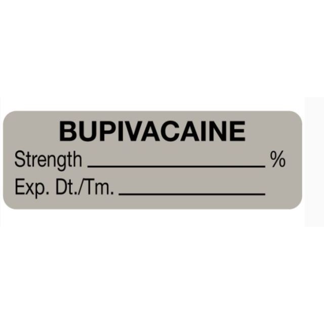 BUPIVICAINE % ANESTHESIA LABEL 1 1/2 X 1/2