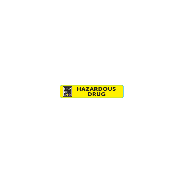 USP 800 HAZARDOUS DRUG WARNING LABEL - 1-9/16 X 5/16 - USP800AUX