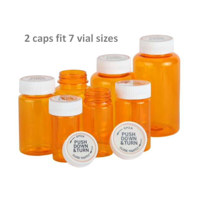 SECURE PACKER VIAL - WITHOUT CAP - AMBER - 60 DRAM - V7760A