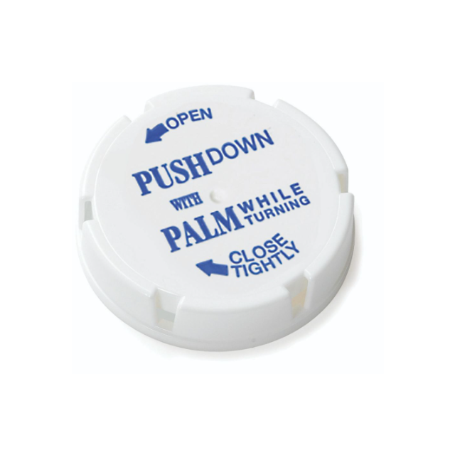 20 DRAM BERRY FRIENDLY & SAFE CHILD REISTANT CAPS WHITE