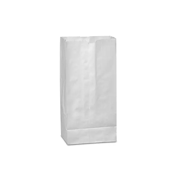 WHITE FLAT BOTTOM PAPER BAG - 12LB - WSQJ12