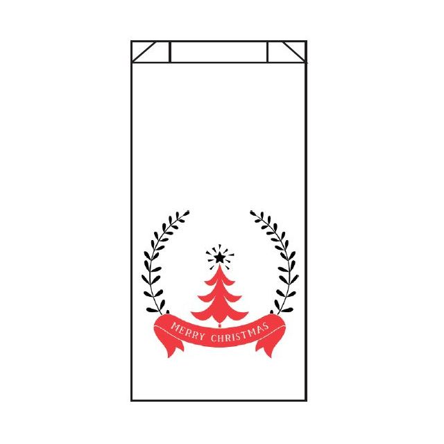 MERRY CHRISTMAS TREE IN THE MIDDLE - 5 X 2 X 10 - RX BAG - 23 - XMAS5210