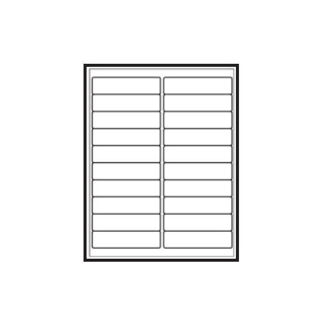 BLANK WHITE LASER LABELS 1 X 4-1/4 - 20-UP