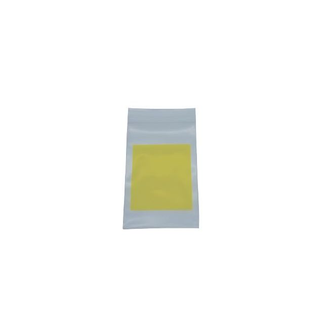 CLEAR RECLOSABLE BAG 4" X 6" YELLOW BLOCK 4MIL - AMS24